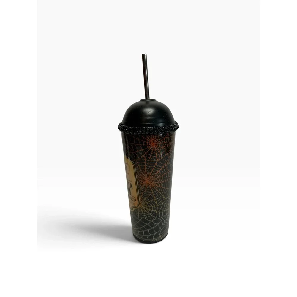 HOGG Tarantula Venom Tumbler 30oz Black Spiderweb Rhinestone Halloween